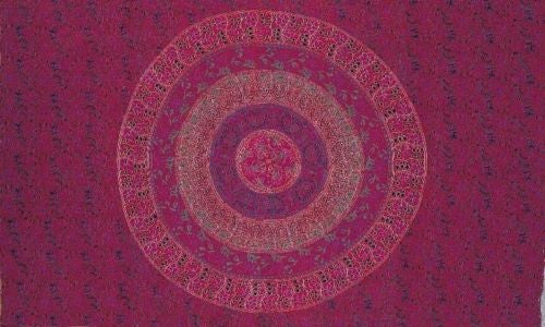 Handmade Sanganer Mandala 100% Cotton Tapestry Throw Tablecloth Bedspread Full - Sweet Us