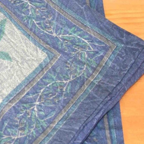 Handmade Table Napkin Border Vine Design 100% Cotton Grey & Blue Astonishing - Sweet Us