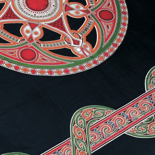 Handmade 100% Cotton Celtic Wheel of Life Tapestry Tablecloth Spread Full Blacks - Sweet Us