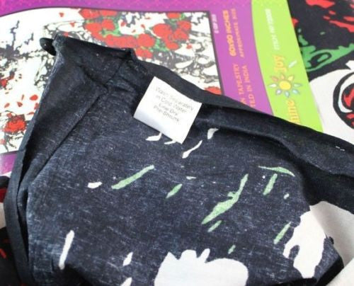 Handmade Cotton Grateful Dead Skeleton 'n Roses Tapestry Bedspread 60x90 Reds - Sweet Us