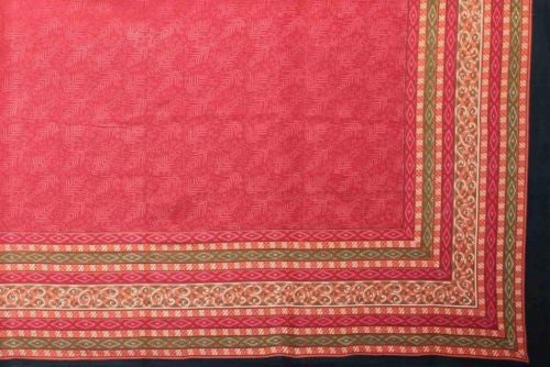 CLEARANCE SALE Calico Block Print Tapestry Tablecloth Coverlet 100% Cotton Full - Sweet Us