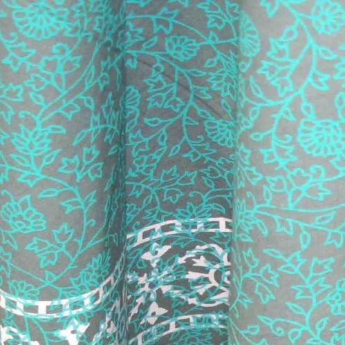 Handmade Floral Bouquet Tablecoth 100% Cotton Hand Printed 72" Round Gorgeous - Sweet Us