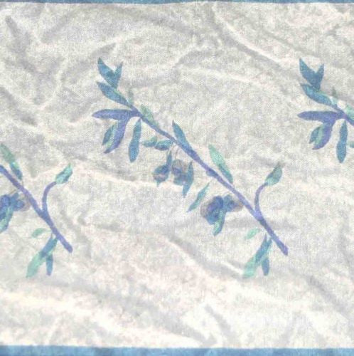 Handmade Table Napkin Border Vine Design 100% Cotton Grey & Blue Astonishing - Sweet Us