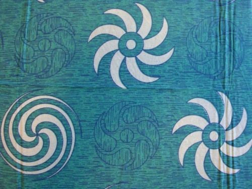Handmade 100% Cotton Sunflower Spiral Tablecloth Tapestry Spread Turquoise 60x88 - Sweet Us