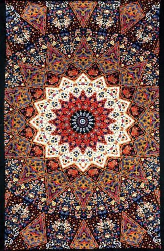 Handmade 100% Cotton Indian Star Mandala Tapestry 60x90 Twin XL Dorm Bed w/Loop - Sweet Us