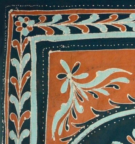 Cotton Batik Elephant Tapestry Wall Hang Tablecloth Rectangle Saffron - Sweet Us