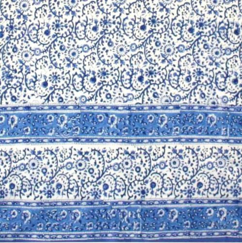 Clearance Sale Handmade Floral Rajasthan Block Print Tablecloth 100% Cotton 60x90 Rectangular - Sweet Us