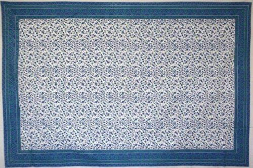 Handmade Fleur De Lis Tablecoth 100% Cotton Rectangle 60x90 Gorgeous - Sweet Us