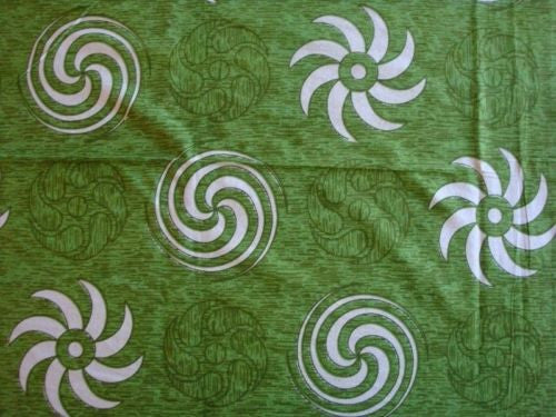 Handmade 100% Cotton Sunflower Spiral Tablecloth Tapestry Bedspread Green 60x88 - Sweet Us
