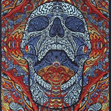 Handmade 100% Cotton 3D Mindful Skull Tapestry Tablecloth Beach Sheet 60x90 Blue - Sweet Us