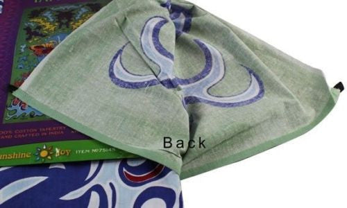 Handmade Cotton Psychedelic Dragonfly Tapestry Tablecloth Coverlet Spread 60x90 - Sweet Us