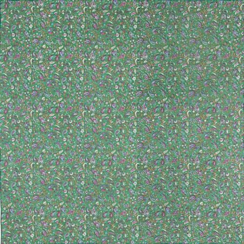 Unique Handmade Paisley Floral Scarf Bandana 100% Cotton 42x42 Green - Sweet Us