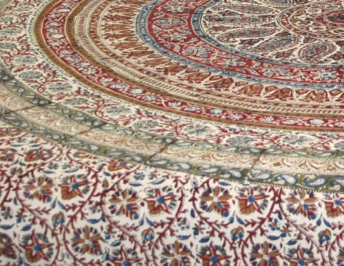 CLEARANCE SALE Reversible Duvet Cover  Kalamkari 100% Cotton Full Queen - Sweet Us