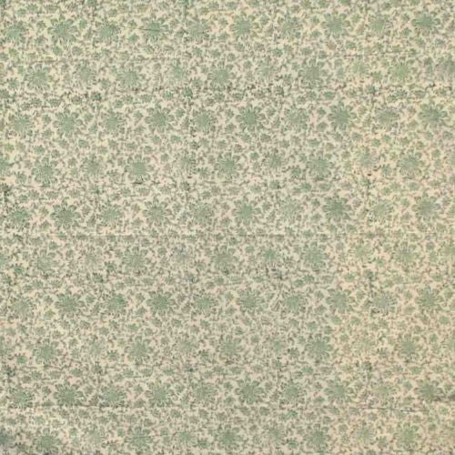 Clearance Sale Handmade Daisy Chain Floral Block Print Cotton Tablecloth Green 60x90 Rectangle - Sweet Us