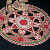 Handmade 100% Cotton Celtic Wheel of Life Tapestry Tablecloth Spread Full Blacks - Sweet Us