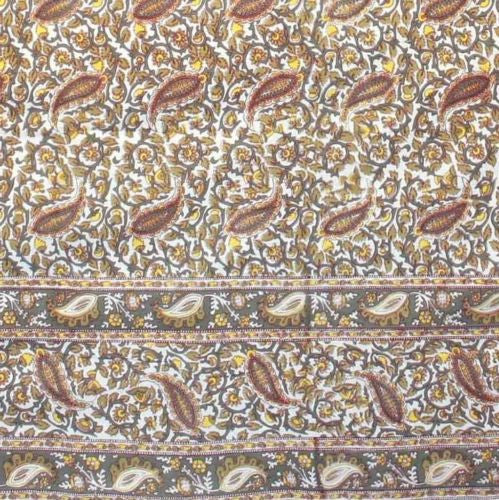 Handmade Cotton Floral Vine Paisley Tapestry Throw Tablecloth Spread Full 88x108 - Sweet Us