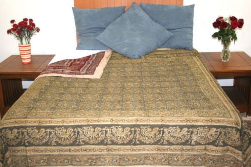 Reversible Duvet Cover Block Print Vegetable Dye Cotton Full Queen Gorgeous - Sweet Us