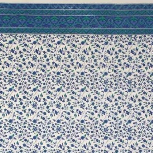 Handmade Fleur De Lis Tablecoth 100% Cotton Rectangle 60x90 Gorgeous - Sweet Us