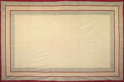 Handmade 100% Cotton Bagru Block Print Tapestry Tablecloth Bedspread Red Twin - Sweet Us