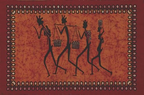 Tribal Design Cotton Tapestry Tablecloth Coverlet Bedspread Wall Hang 55x85 - Sweet Us