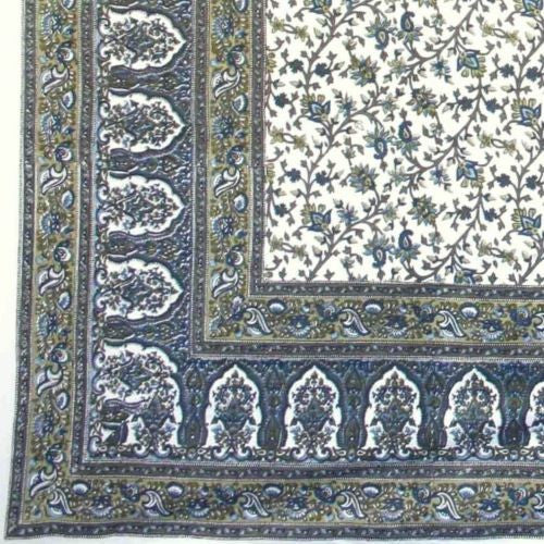 Handmade 100% Cotton Turkish Floral Tapestry Tablecloth Coverlet Spread 70x106 - Sweet Us