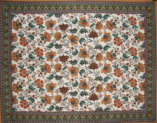 Lively Colorful Floral Tapestry Wall Hanging Tablecloth Bedspread Throw Full - Sweet Us