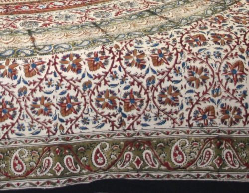 CLEARANCE SALE Reversible Duvet Cover  Kalamkari 100% Cotton Full Queen - Sweet Us