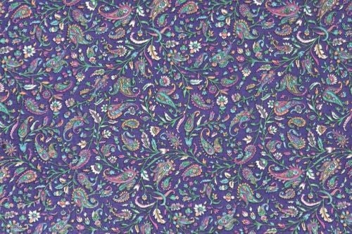 Unique Handmade Paisley Floral Scarf Bandana 100% Cotton 42x42 Purple - Sweet Us