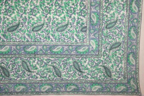 Handmade Cotton Floral Vine Paisley Tapestry Throw Tablecloth Spread Full 88x108 - Sweet Us