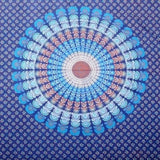 Handmade Sanganer Peacock Mandala 100% Cotton Tapestry Tablecloth Spread Full - Sweet Us