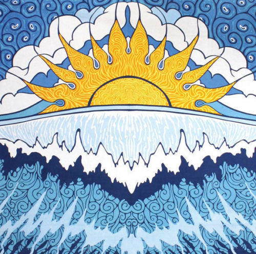 Handmade 100% Cotton Sun Wave Surf Tapestry Tablecloth Spread 60x90 Dorm Beach - Sweet Us