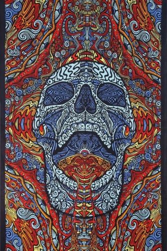 Handmade 100% Cotton 3D Mindful Skull Tapestry Tablecloth Beach Sheet 60x90 Blue - Sweet Us