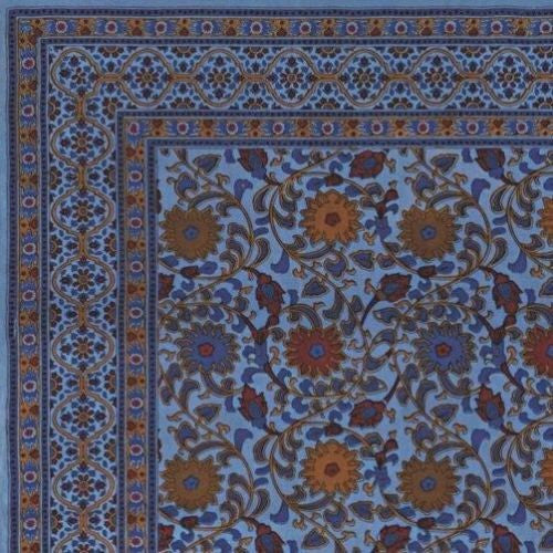 Handmade Cotton Sunflower Tapestry Throw Bedspread Tablecloth Blue Full 88x106 - Sweet Us