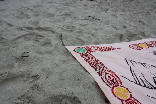 Handmade 100% Cotton Mexican Day of the Dead Tapestry Coverlet Bedspread 60x90 - Sweet Us