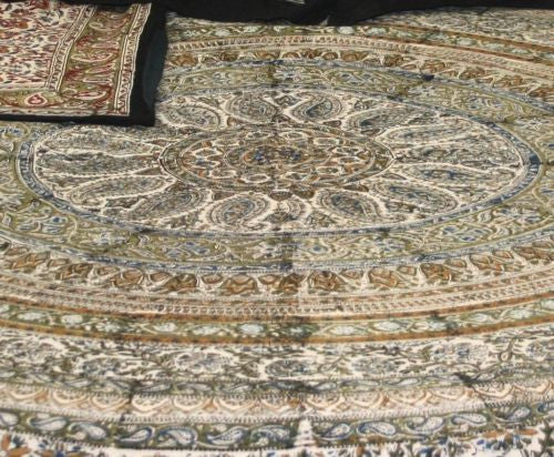 CLEARANCE SALE Reversible Duvet Cover  Kalamkari 100% Cotton Full Queen - Sweet Us