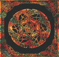 Handmade Celtic Wheel of Life Tie Dye Tapestry Tablecloth Spread Full 88x104 - Sweet Us