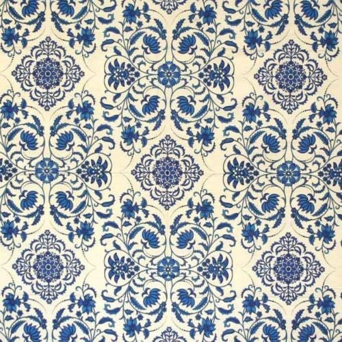Clearance Sale Handmade Victorian Bloom Floral Tablecloth 100% Cotton Blue 60x90 Rectangle - Sweet Us