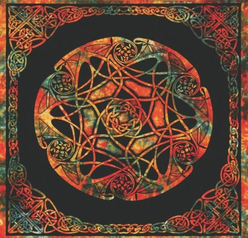 Clearance Sale Handmade 100% Cotton Celtic Tie Dye Tapestry Tablecloth Spread Twin 70x104 Amber - Sweet Us