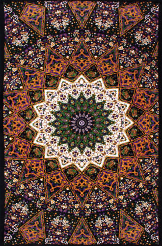 Handmade 100% Cotton Indian Star Mandala Tapestry 60x90 Twin XL Dorm Multi-Color - Sweet Us