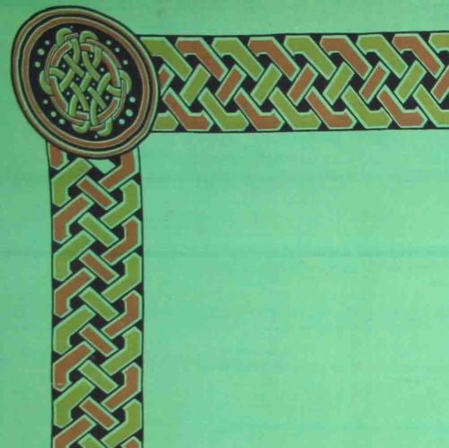 Handmade 100% Cotton Celtic Cross Tapestry Tablecloth Coverlet Full Green - Sweet Us