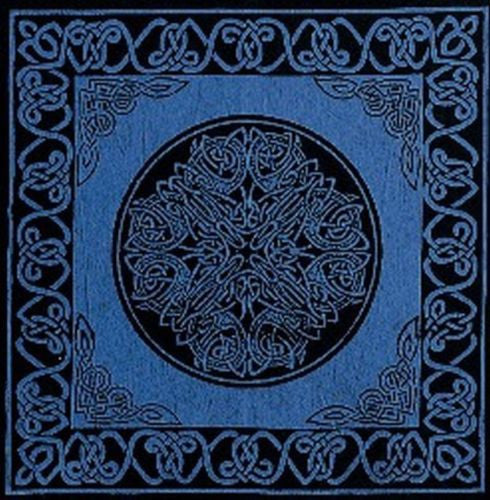 Handmade Celtic Wheel of Life Cushion Cover Shell 100% Cotton 17x17 Blues - Sweet Us