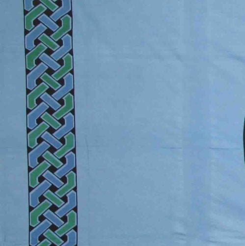 Handmade 100% Cotton Celtic Cross Spread Tapestry Tablecloth Coverlet Full Blue - Sweet Us