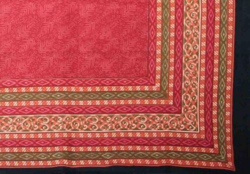 CLEARANCE SALE Calico Block Print Tapestry Tablecloth Coverlet 100% Cotton Full - Sweet Us