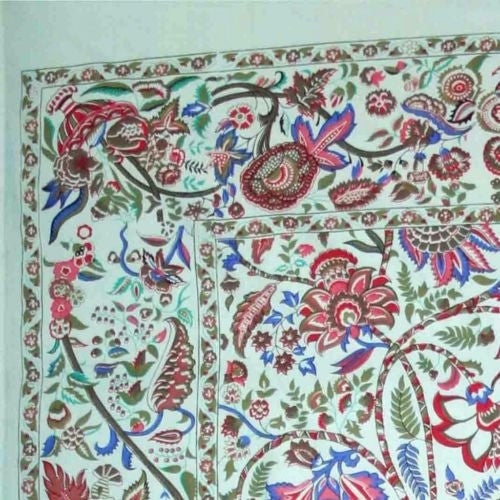 Tree of Life Print Cotton Wall Hanging Tapestry Bedspread- Light Green-Full - Sweet Us