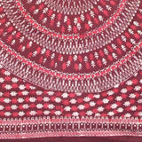 Handmade Cotton Batik Tulsi Leaf Mandala Tapestry Tablecloth Spread Red Queen - Sweet Us