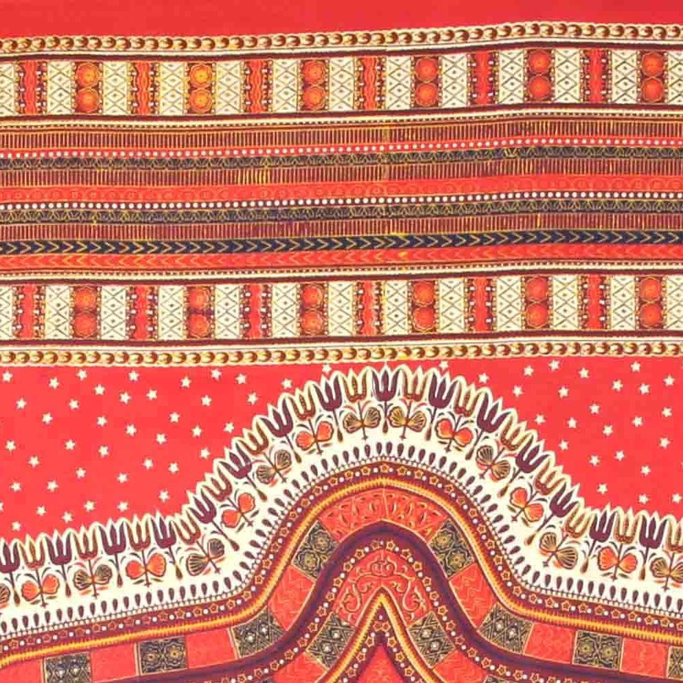 Handmade 100% Cotton Dashiki Tapestry Tablecloth Bedspread Coverlet Twin Orange - Sweet Us