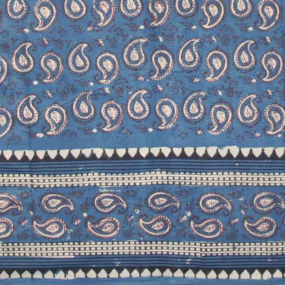 Handmade Cotton Block Print Dabu Paisley Floral Tapestry Tablecloth Spread Full - Sweet Us