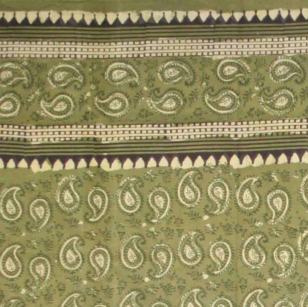 Handmade Cotton Block Print Dabu Paisley Floral Tapestry Tablecloth Spread Full - Sweet Us