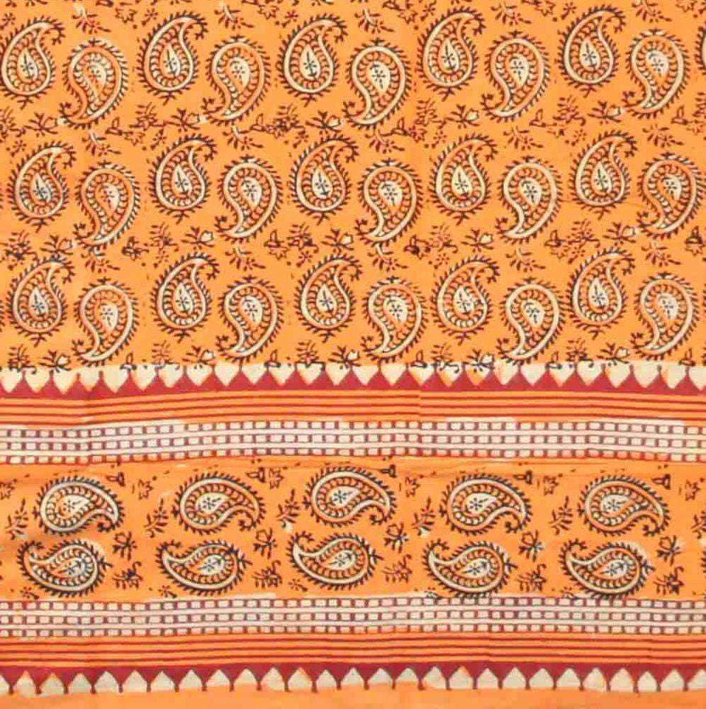 Handmade Cotton Block Print Dabu Paisley Floral Tapestry Tablecloth Spread Queen - Sweet Us