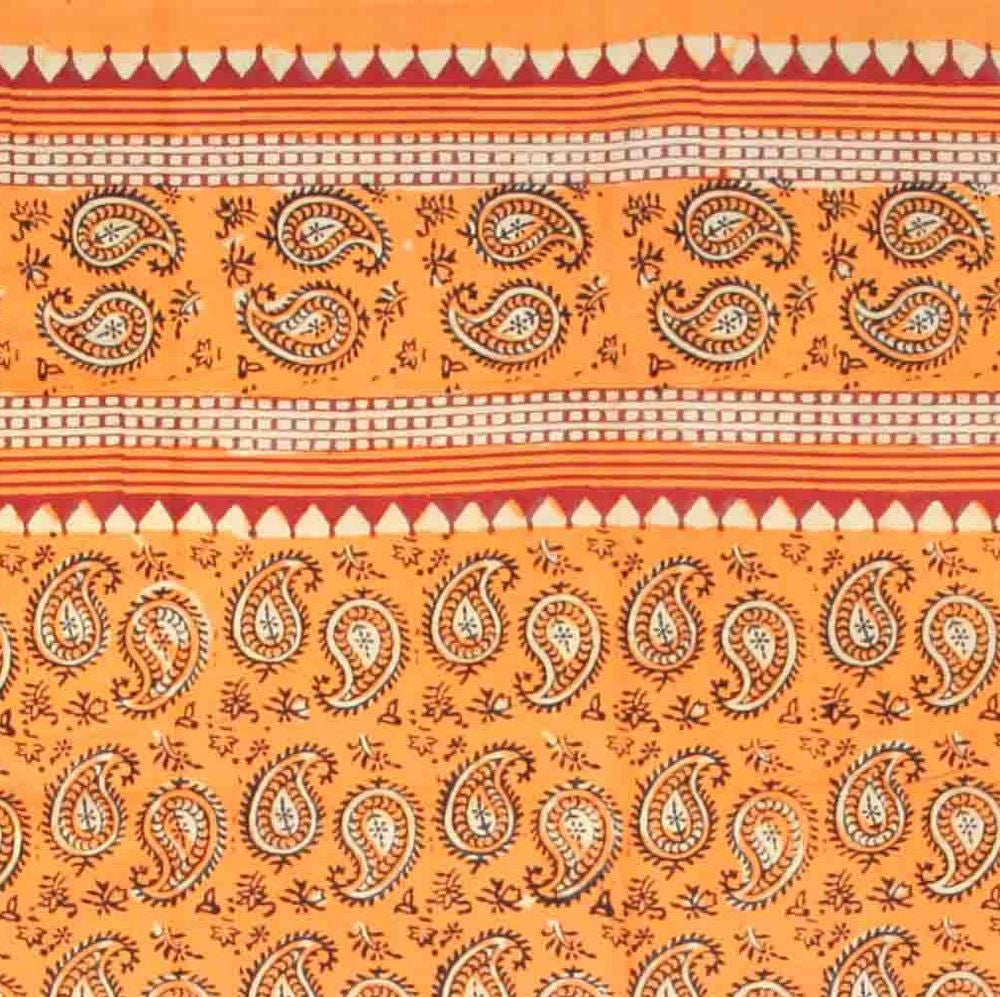 Handmade Cotton Block Print Dabu Paisley Floral Tapestry Tablecloth Spread Full - Sweet Us